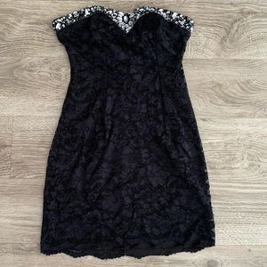 B Darlin Black Lace Mini Dress